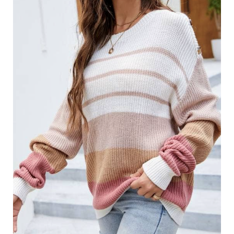 Multi Striped Long Sleeve Sweater