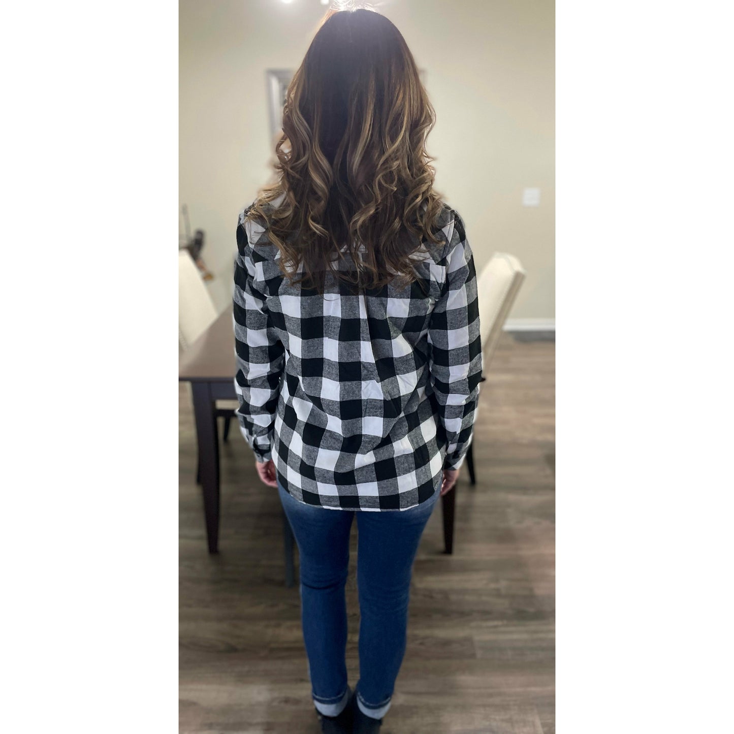 Plaid Faux Fur Lined Flannel Button Up