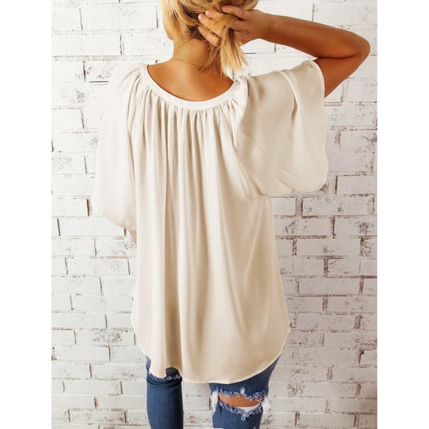 Pleated Loose Fit Top