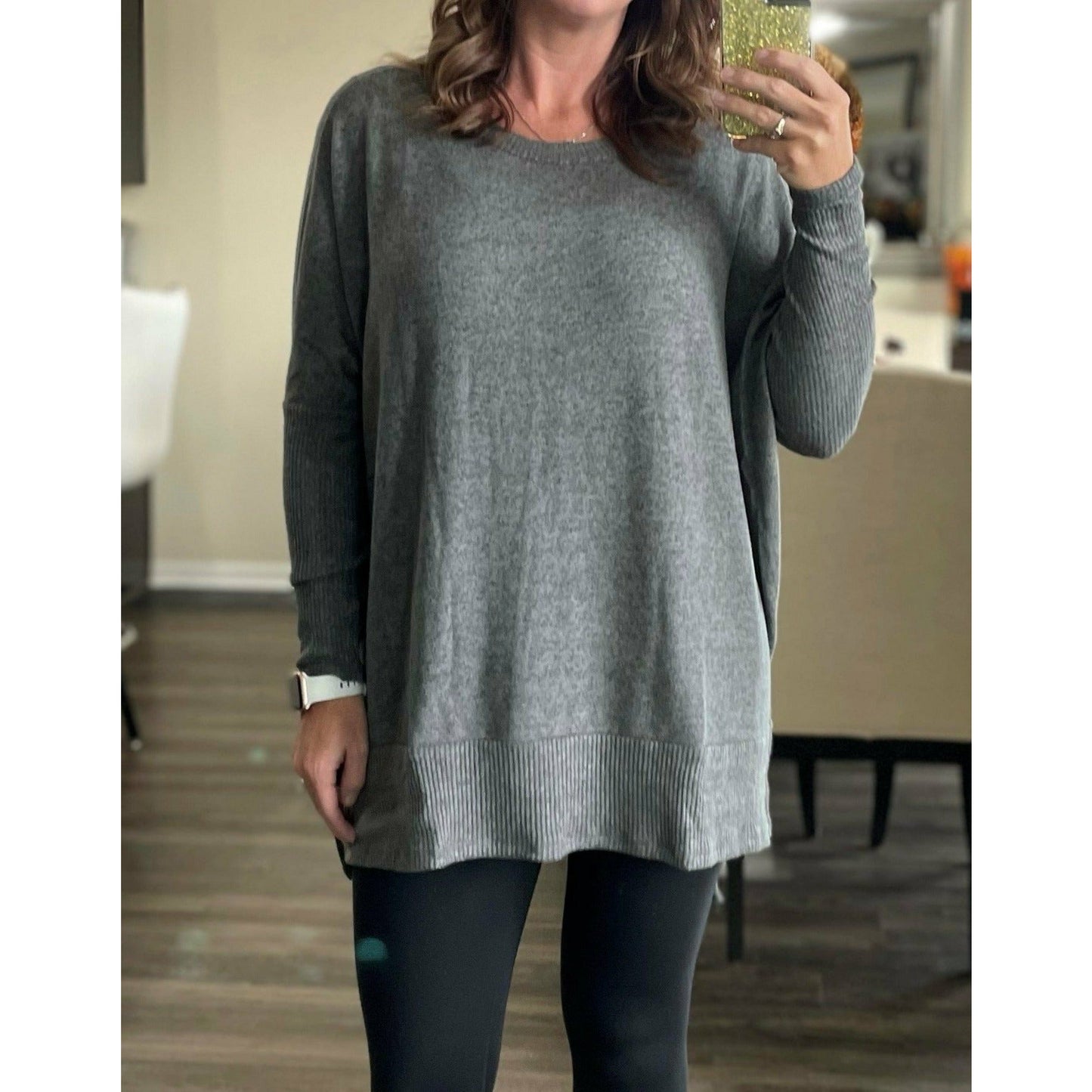 Charcoal Tunic Top