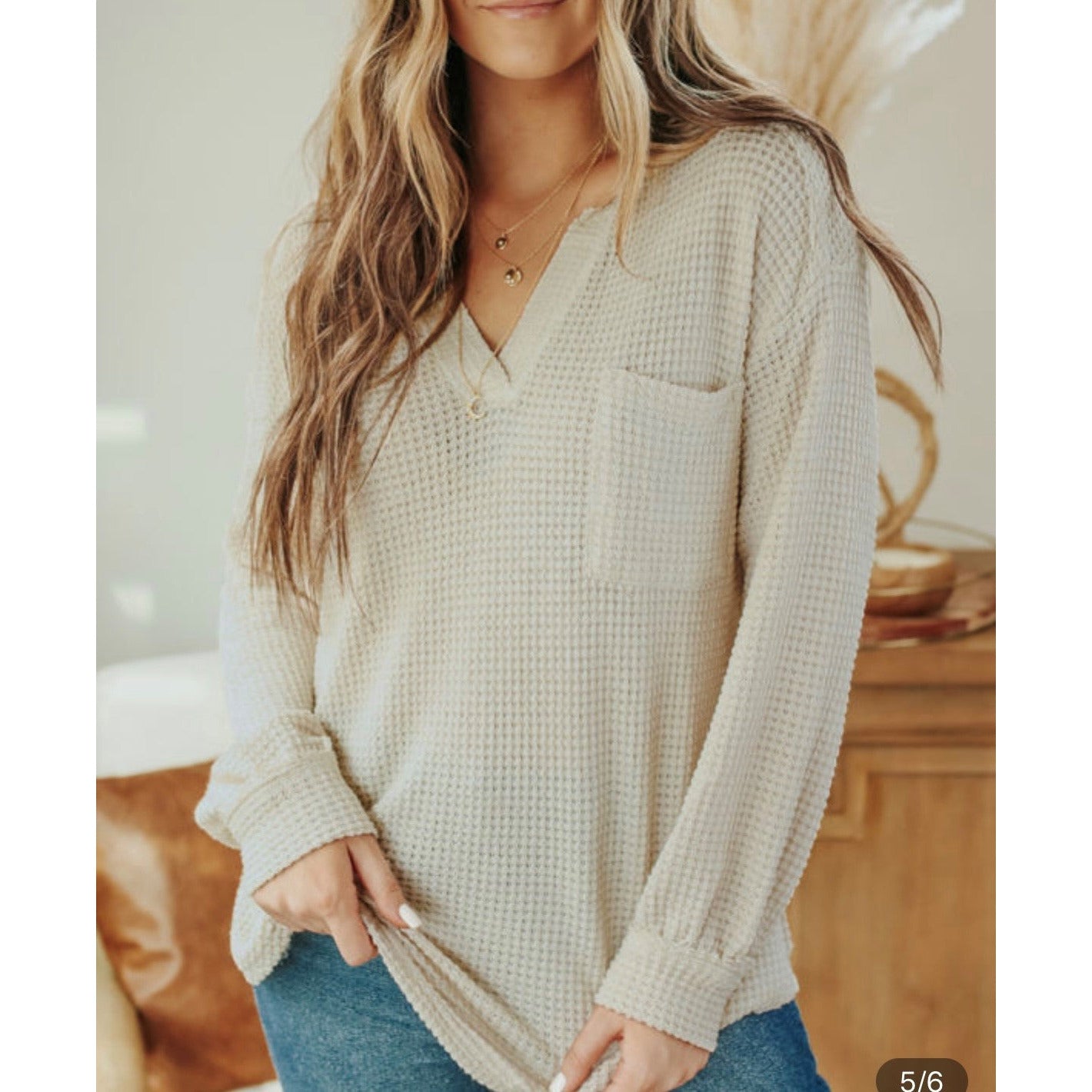 Waffle Knit - Loose Top