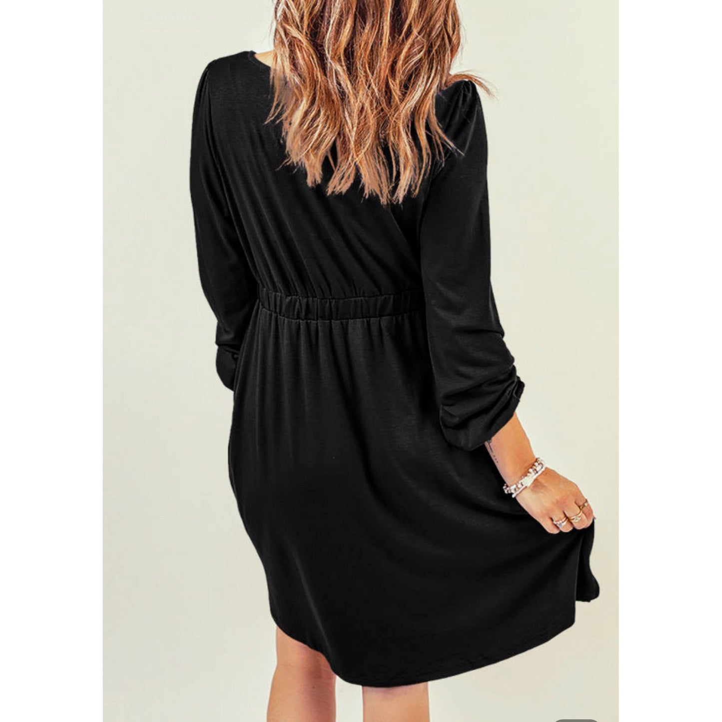 Button Detail Dress (2 Colors)