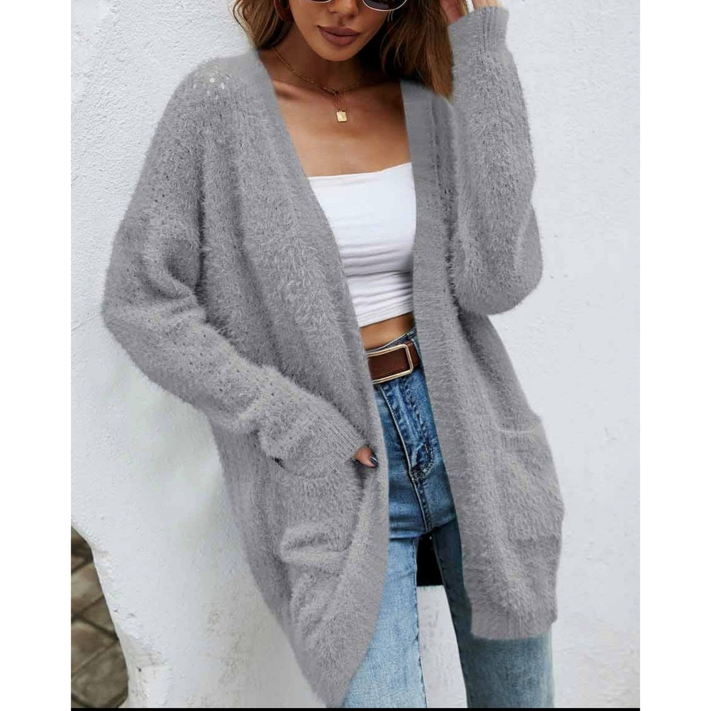 Eyelash Knit Cardigan (2 colors)