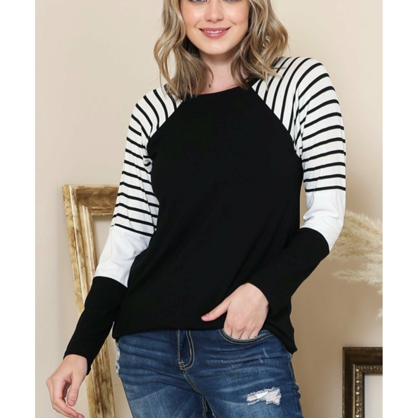 Stripe Sleeve Tee