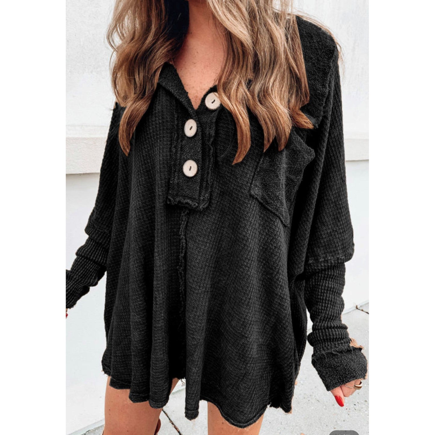 Solid Black Tunic (Oversized)