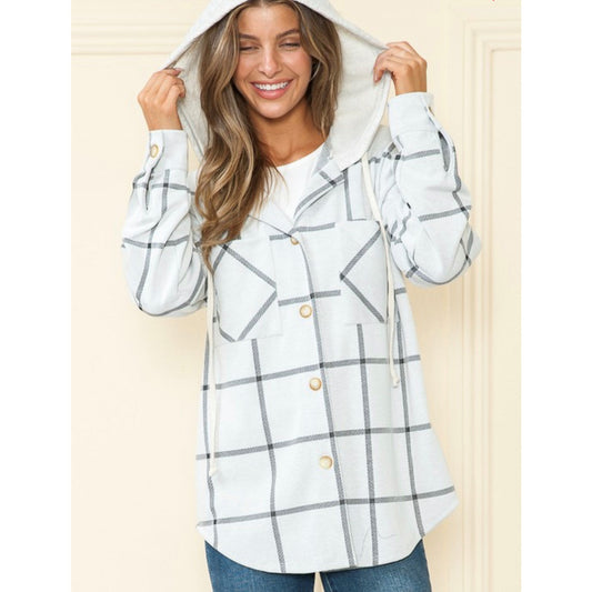 Button Down - White/Gray Jacket