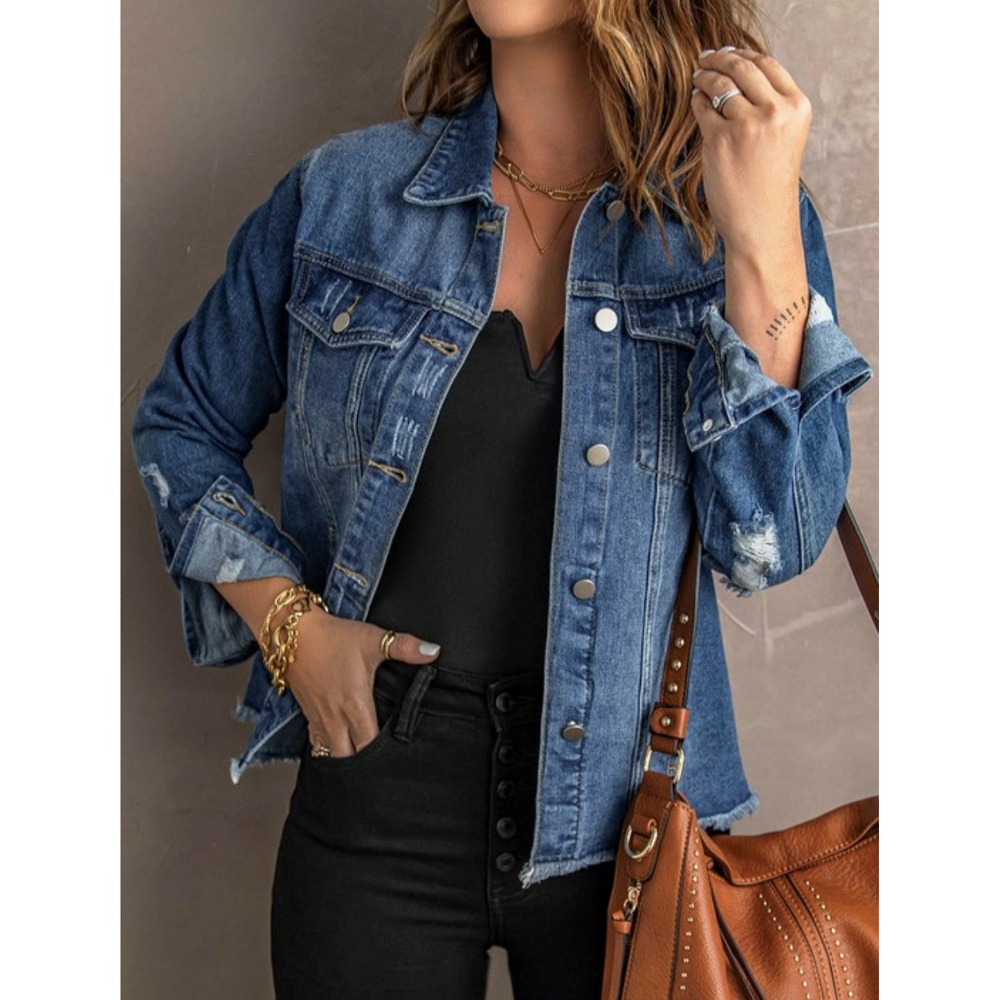 Distressed Jean Jacket