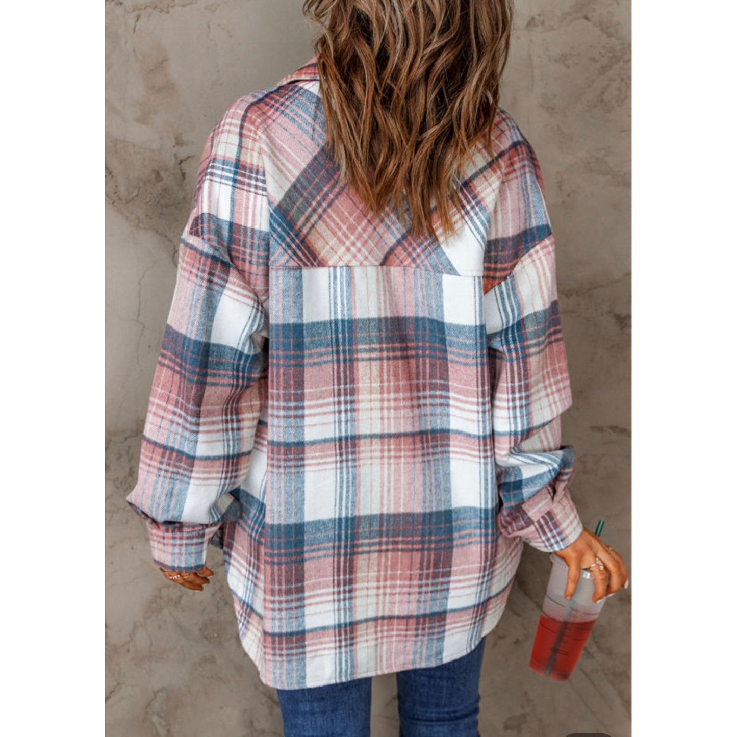 Pink Plaid Shacket