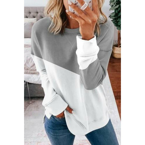 Colorblock Drop Shoulder Sweatshirt (2 colors)